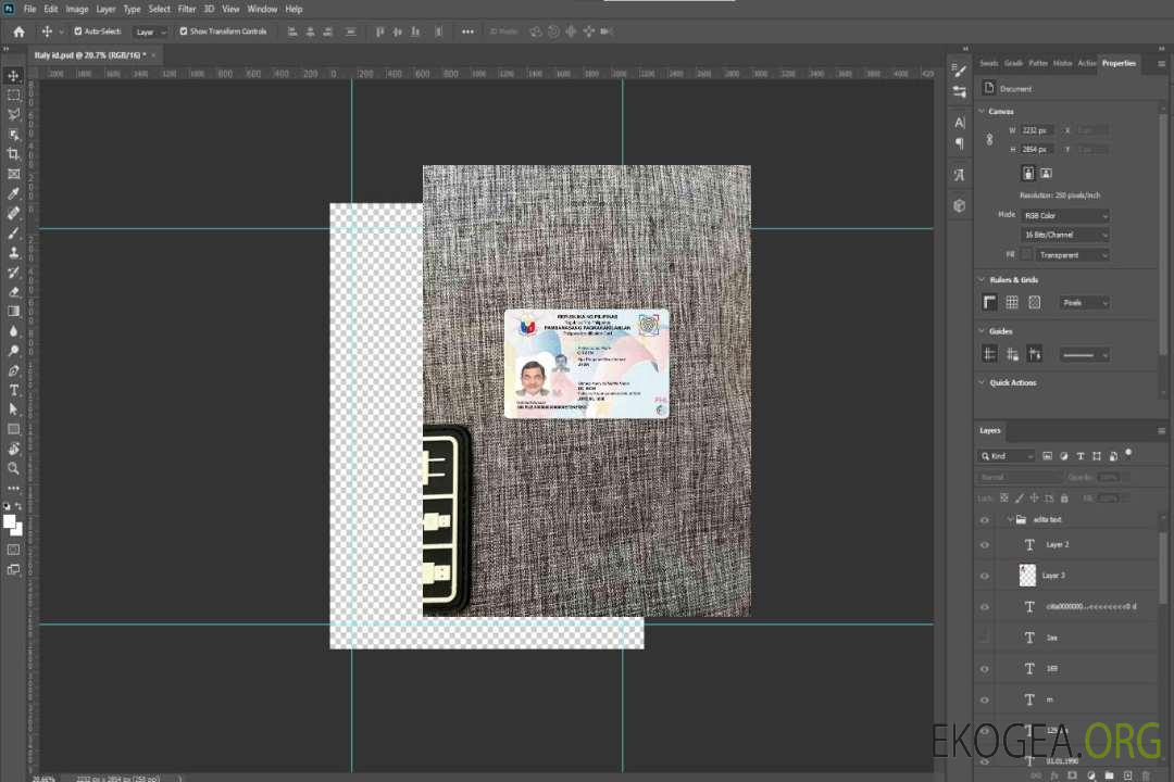 Carte d'identité des Philippines (2019 - présent) photolook AVANT template